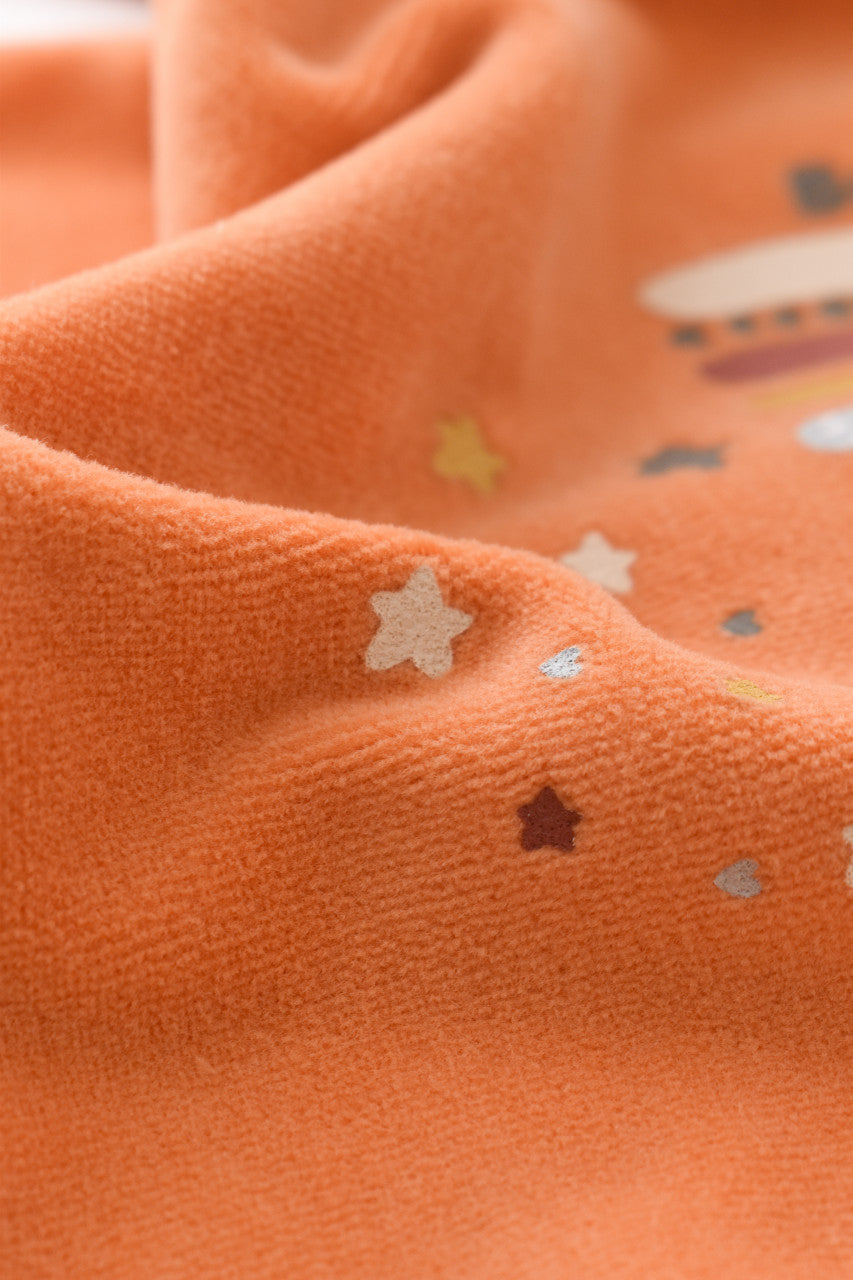 Salopeta Curcubeu cu maneca lunga si botosei din 80%bumbac organic si 20% poliester - , BabyCosy